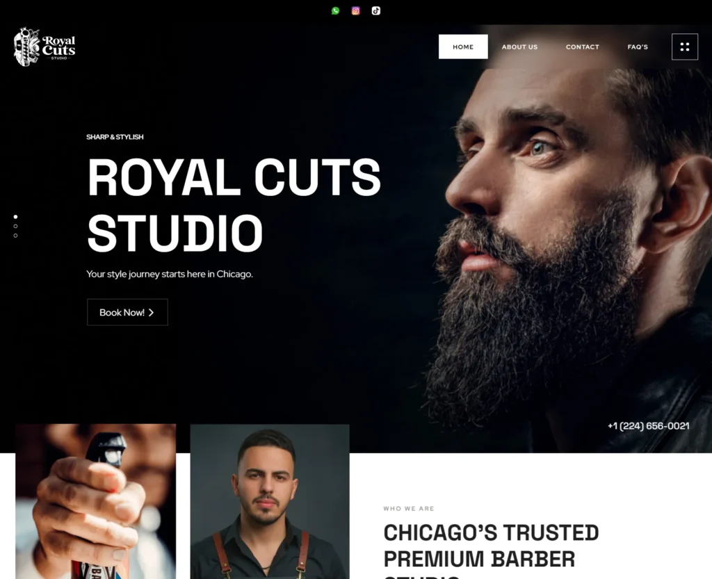 ٌRoyal Cuts Studio mockup