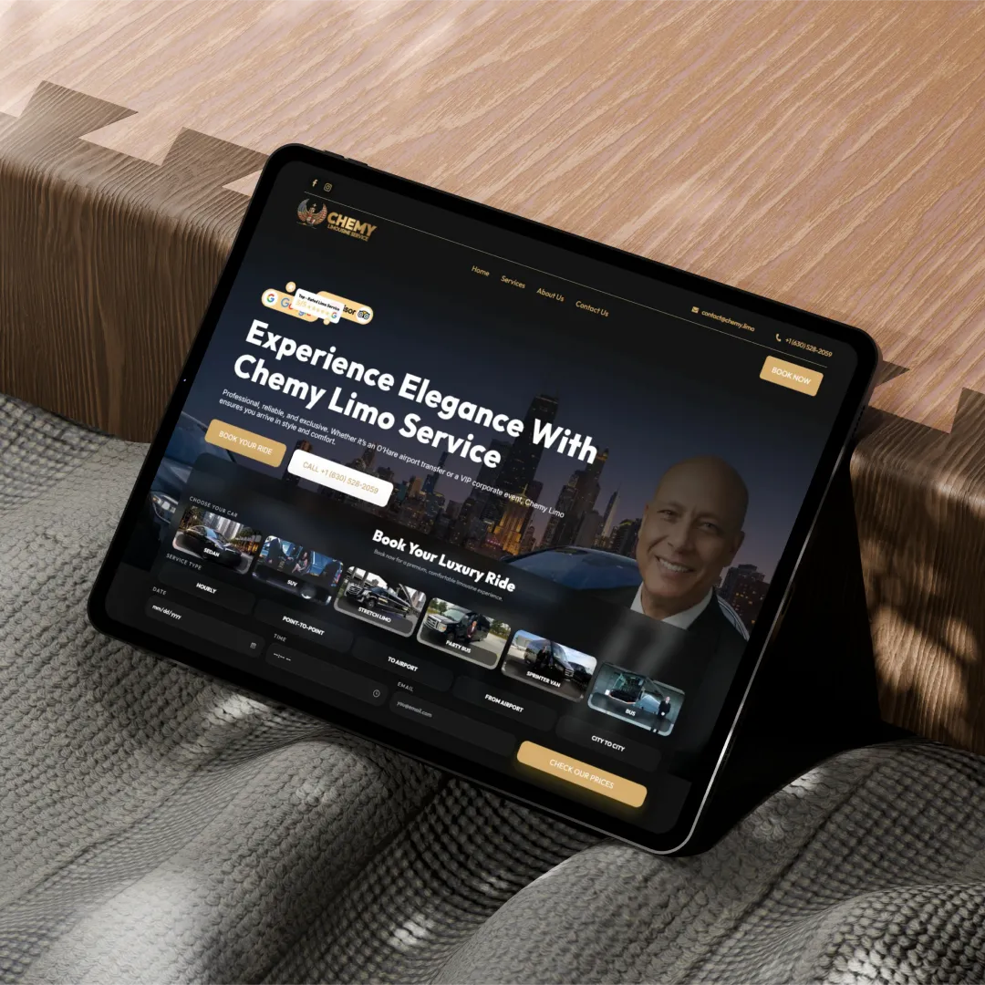 موقع الكتروني لعرض خدمات الليموزين